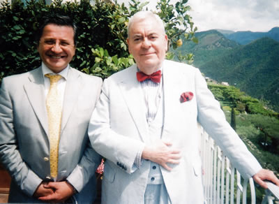 Manager Franco Girasoli with Francis Bown at Belmond Hotel Caruso, Ravello, Italy | Bown's Best